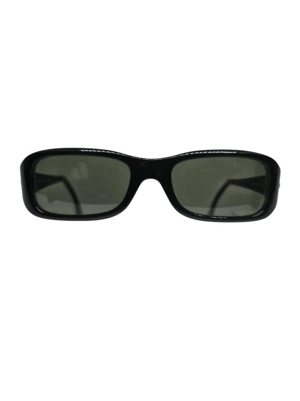 Fendi FS228 Onyx Sunglasses Black Rectangle Italy 135 Designer Shades Unisex
